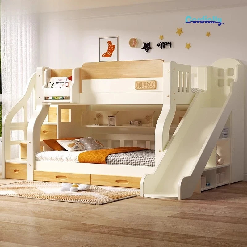 King Size Bed Frame With Storage Drawers - Cama doble tipo loft con estructura