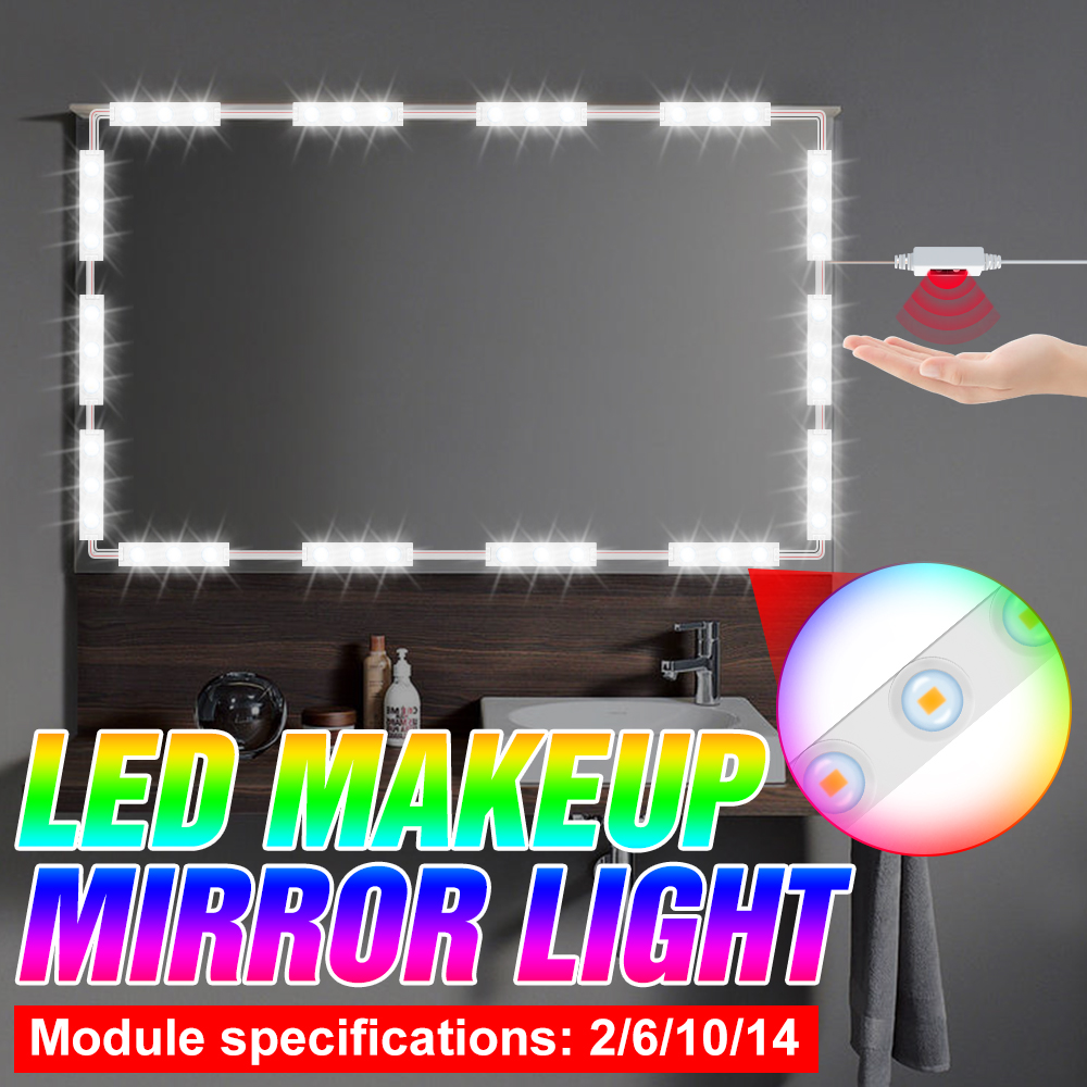 Dressing Table Vanity With Lighted Mirror - Lámpara LED de pared con Sensor