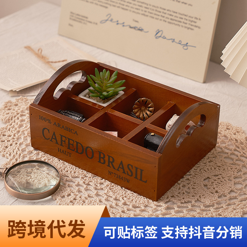 Storage - Caja de almacenamiento portátil de madera
