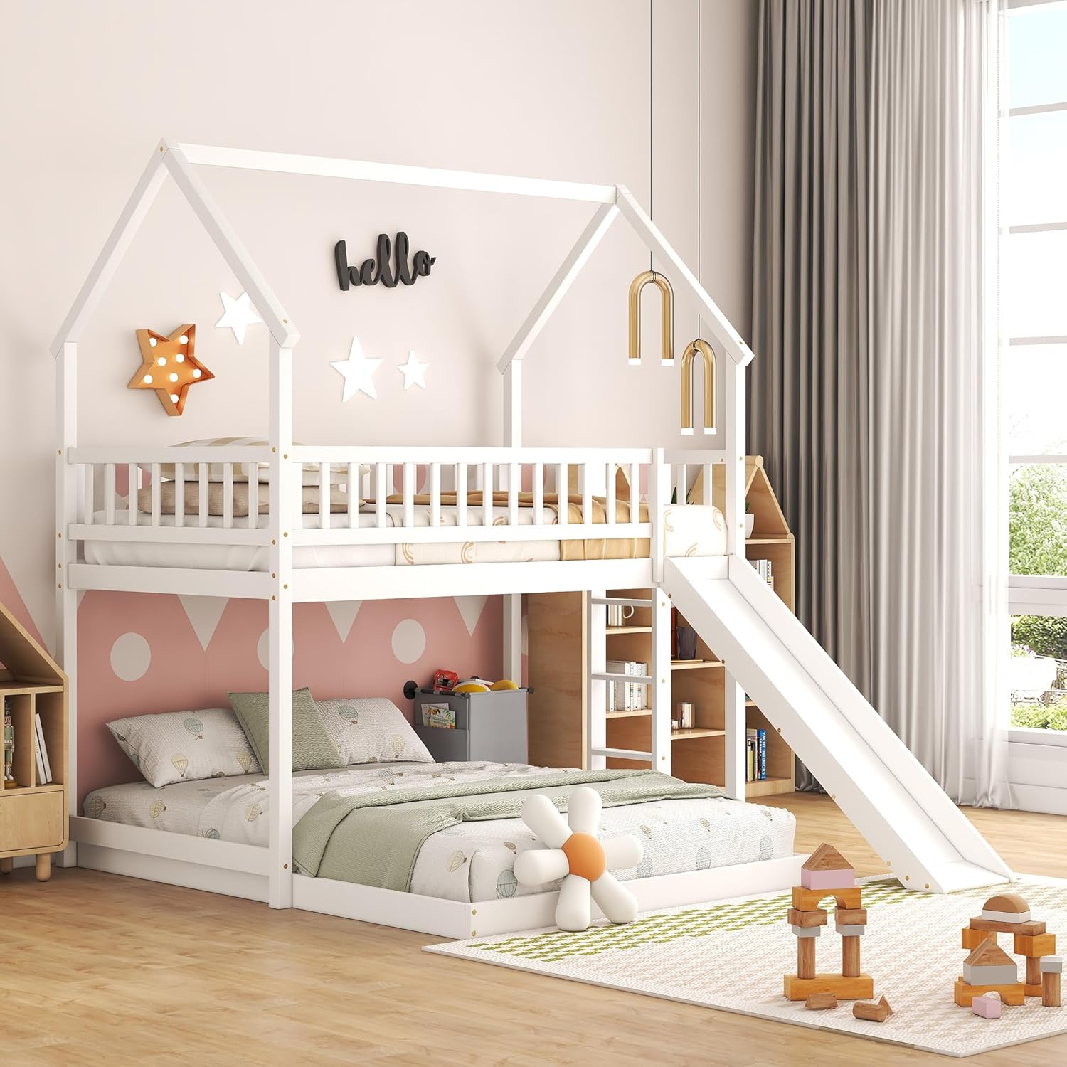 Bunk Bed With Stairs And Slide - Cama litera con escaleras y tobogán