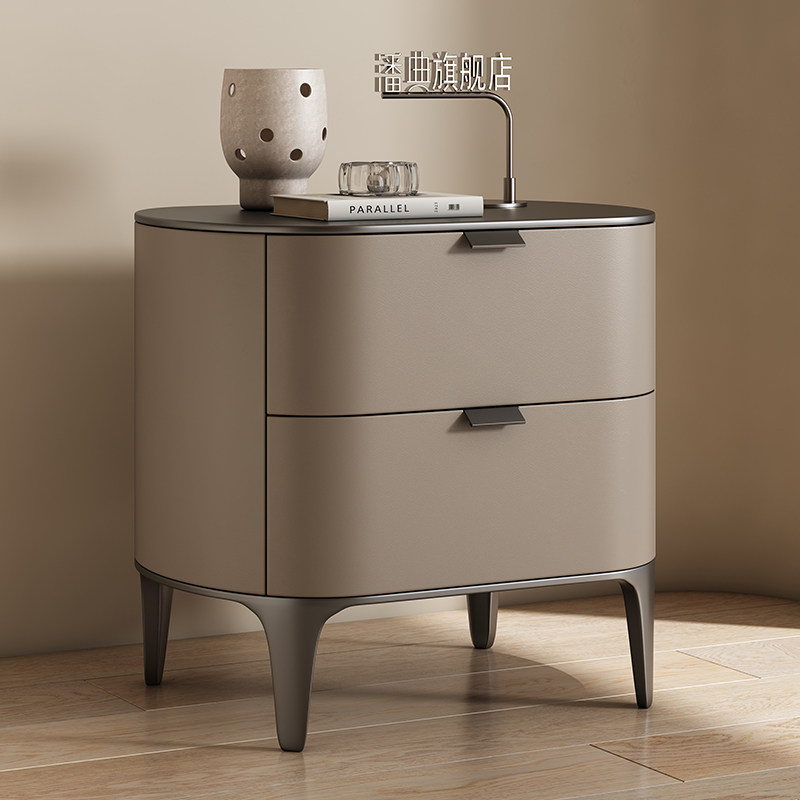 Solid Wood Nightstand 2 Drawers - Mesitas de Noche de Lujo, Muebles
