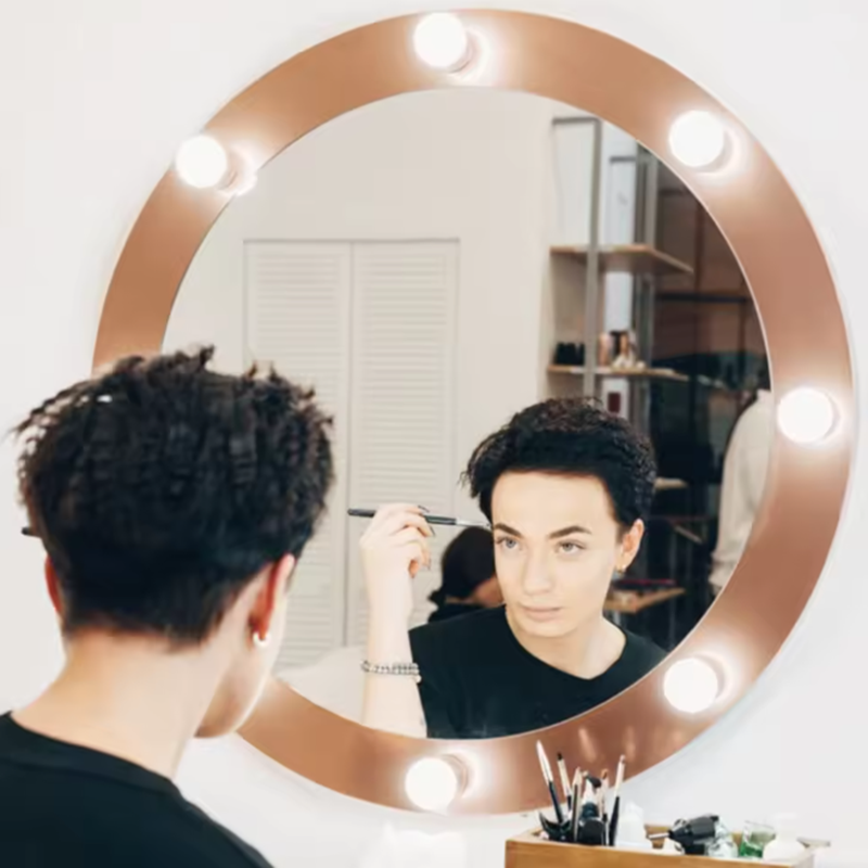 Dressing Table Vanity With Lighted Mirror - Lámpara LED USB Hollywood para tocador,