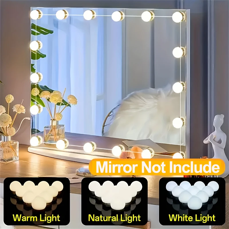 Dressing Table Vanity With Lighted Mirror - Kit de luces para espejo de