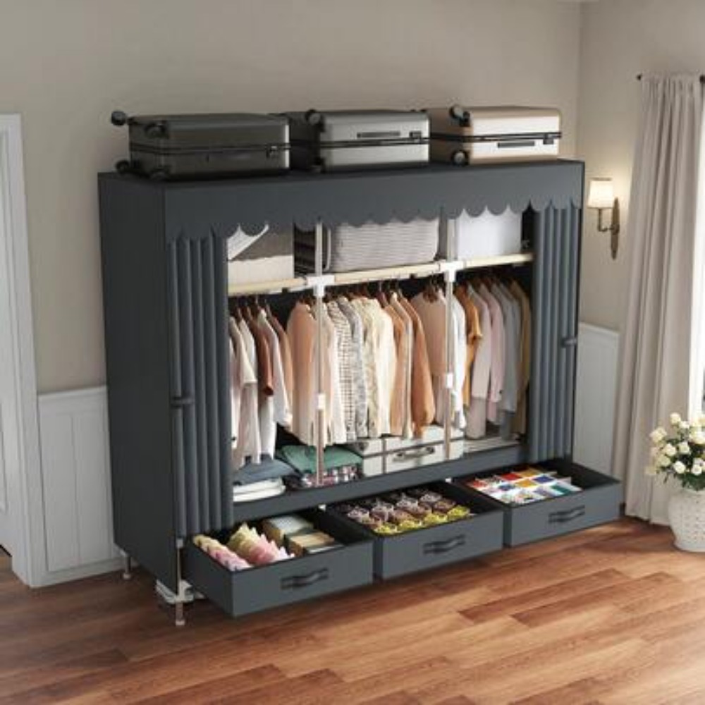 Wardrobe Closet Portable Fabric Cover - Armario Portátil, Estructura de Acero Resistente