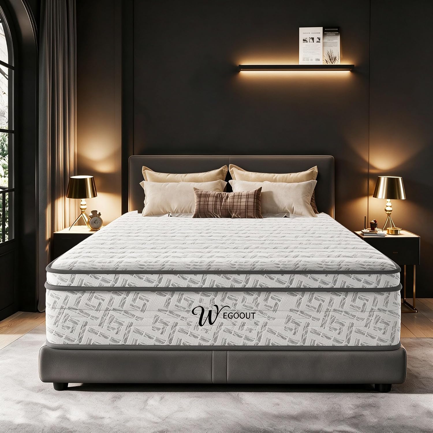 Memory Foam Mattress In A Box Queen - Colchón Queen Size de 12 Pulgadas,