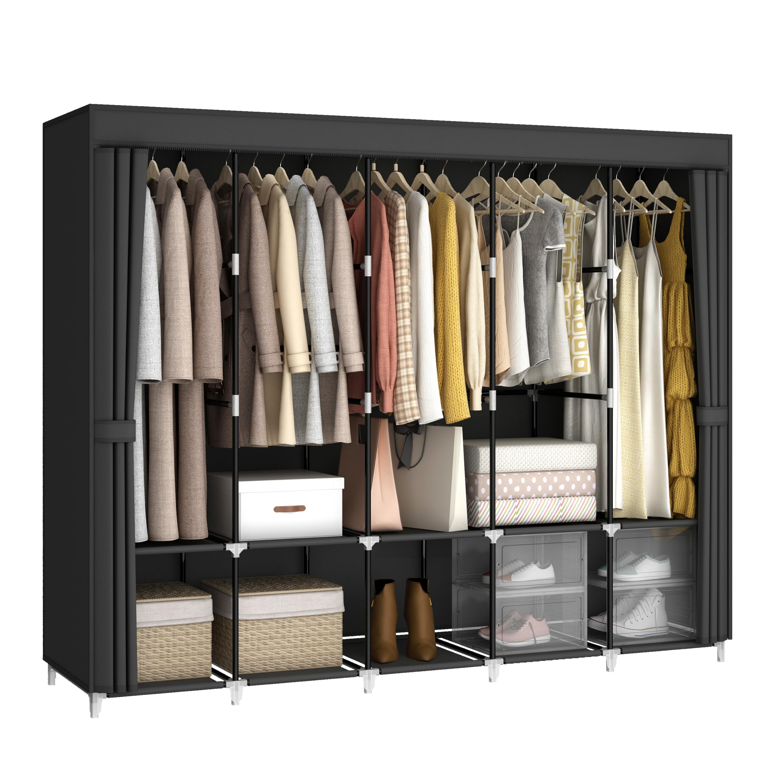 Wardrobe Closet Portable Fabric Cover - Armario Portátil de Gran Capacidad de