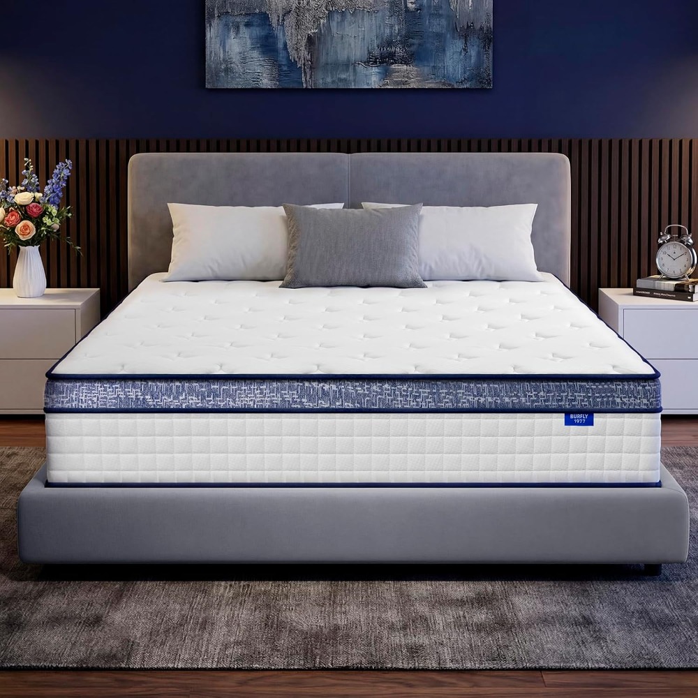 Memory Foam Mattress In A Box Queen - Colchón Queen, Colchones Híbridos de 12