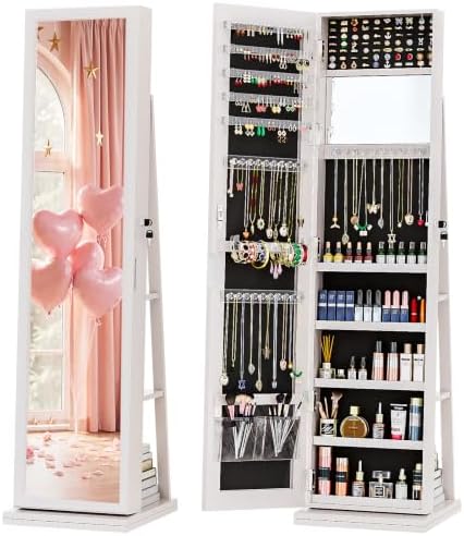 Armario para Joyas 4 en 1 con  - Full Length Mirror Jewelry Armoire reseña y precio