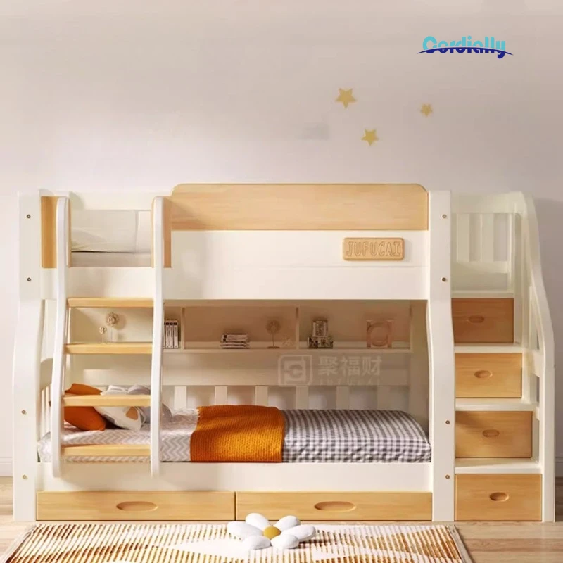 Cama doble tipo loft con estru - King Size Bed Frame With Storage Drawers reseña y precio