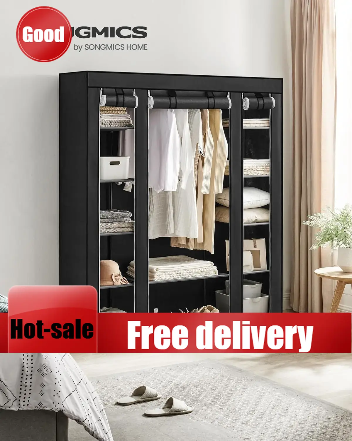 Armario Portátil Cheng-Closet  - Wardrobe Closet Portable Fabric Cover reseña y precio