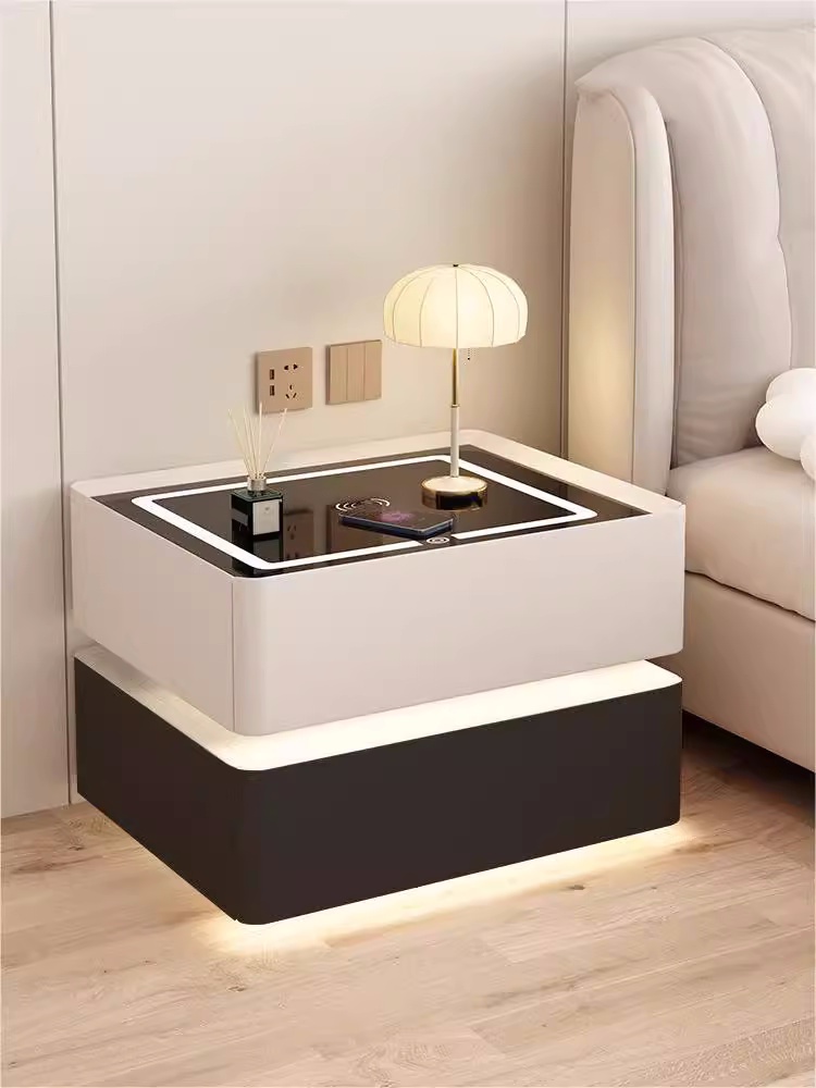 Mesita de noche inteligente de - Solid Wood Nightstand 2 Drawers reseña y precio