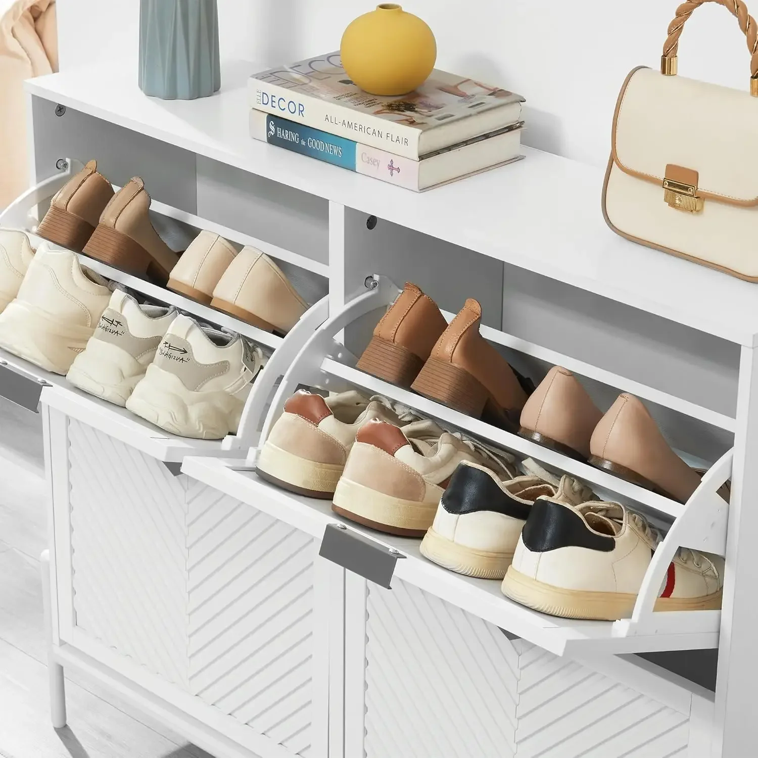 Mueble Zapatero con 4 Cajones  - Shoe Rack Cabinet Narrow Entryway reseña y precio