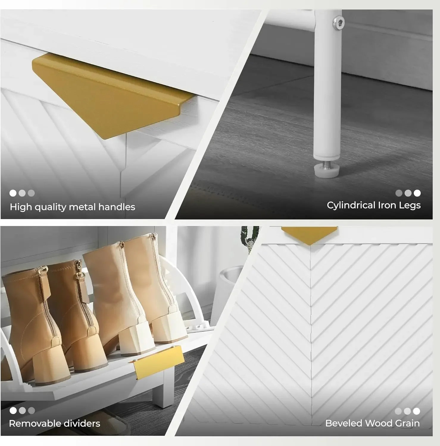 Mueble Zapatero con 4 Cajones  - Shoe Rack Cabinet Narrow Entryway reseña y precio