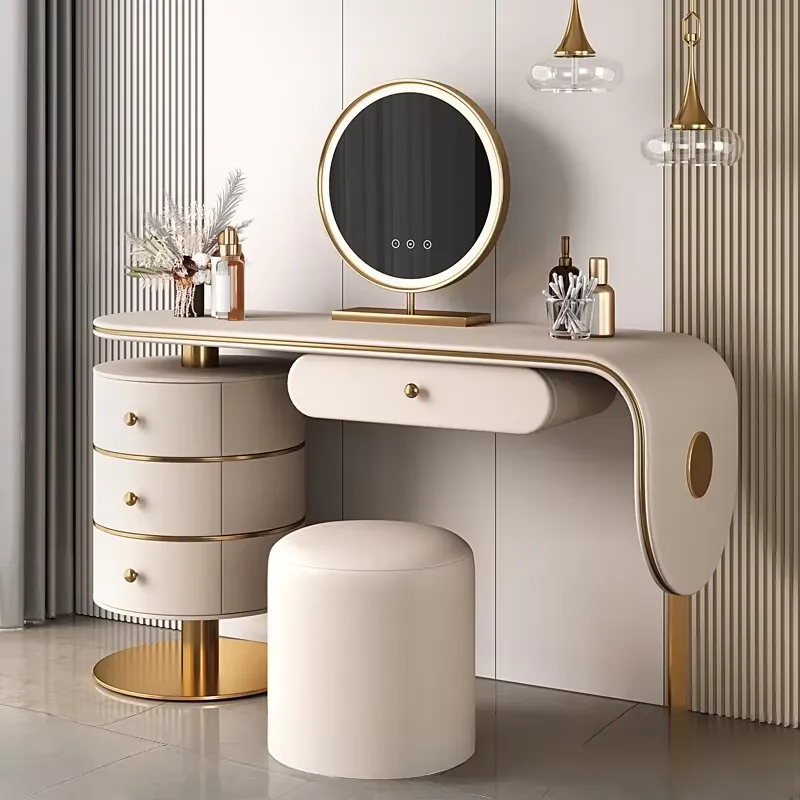 Juego de tocador de madera de  - Dressing Table Vanity With Lighted Mirror reseña y precio