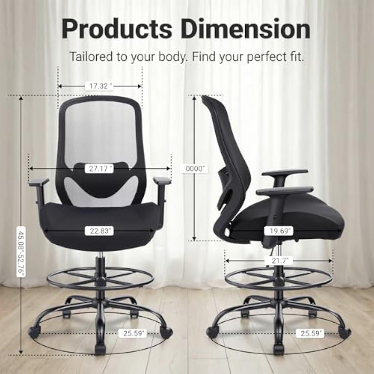 Silla ergonómica alta para dib - Chairs reseña y precio