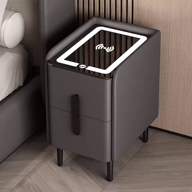 Mesita de Noche Inteligente de - Solid Wood Nightstand 2 Drawers reseña y precio