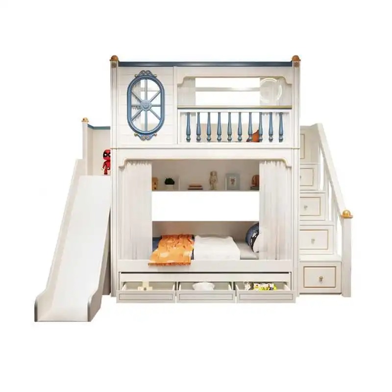 -Para muebles de dormitorio de - Bunk Bed With Stairs And Slide reseña y precio