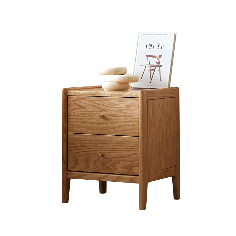 Muebles de dormitorio de mader - Solid Wood Nightstand 2 Drawers reseña y precio