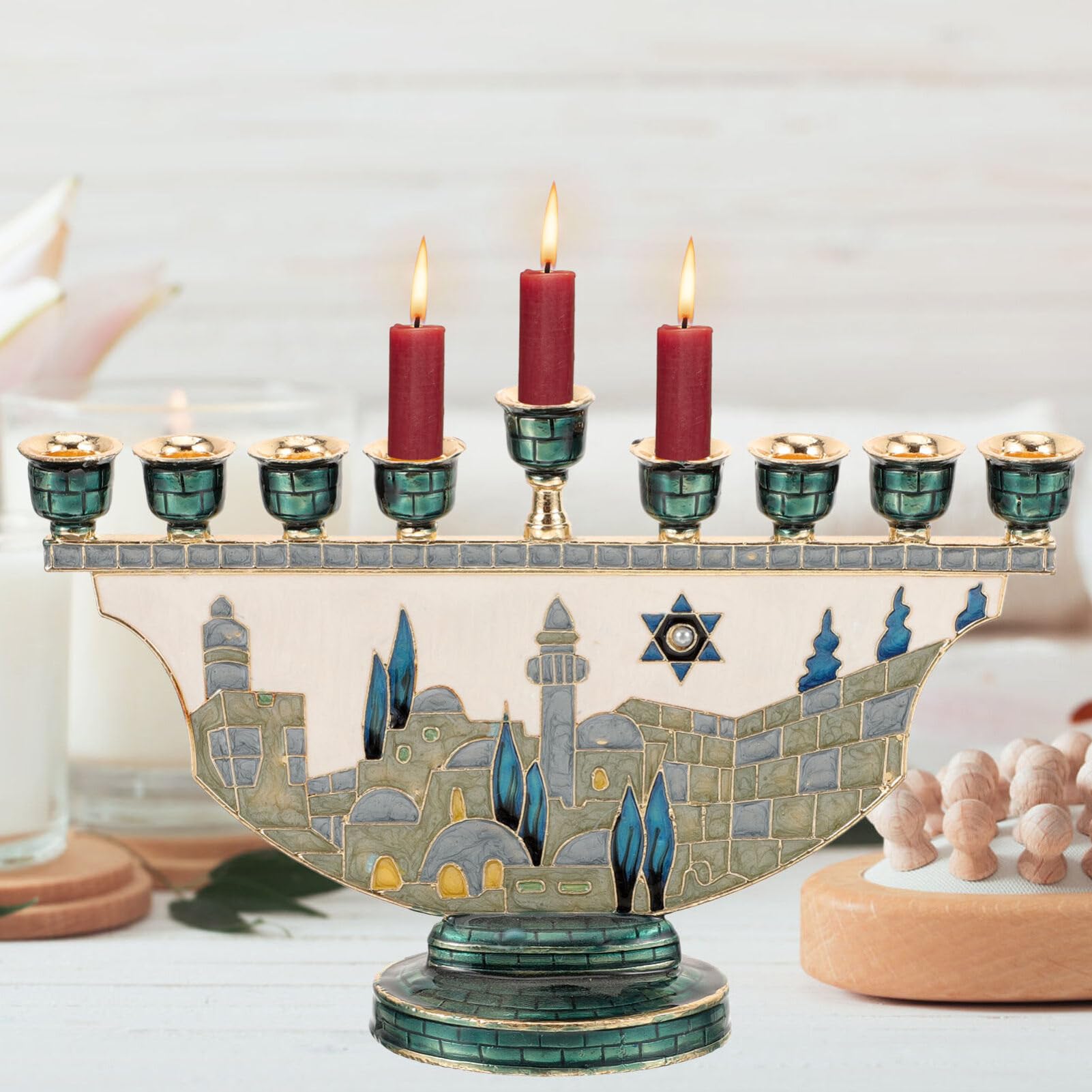 Candelabro de Hanukkah de 9 ra - Tables reseña y precio