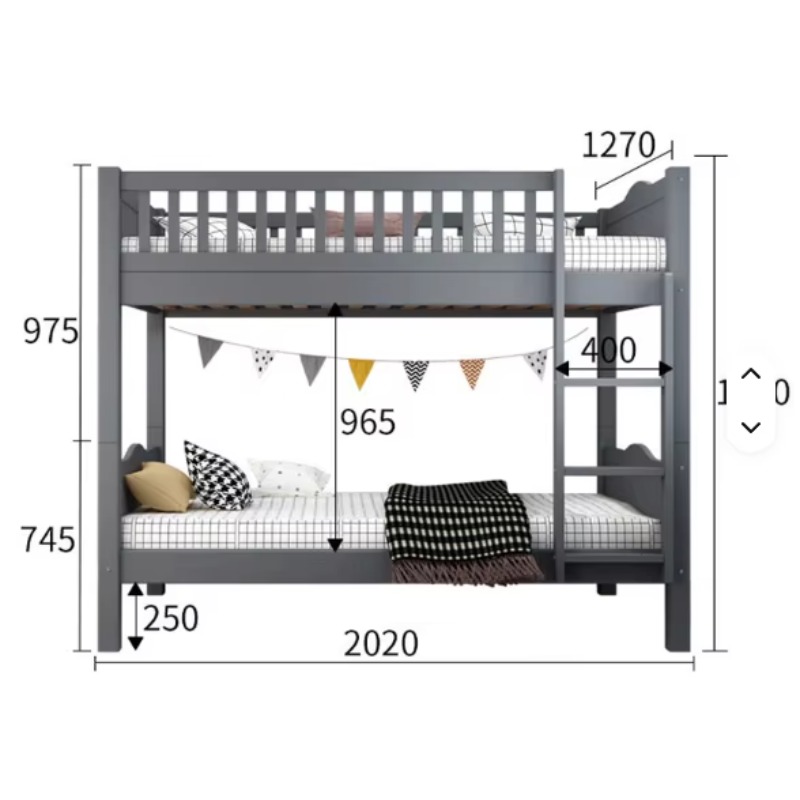 Cama Doble para Niños, Literas - Bunk Bed With Stairs And Slide reseña y precio