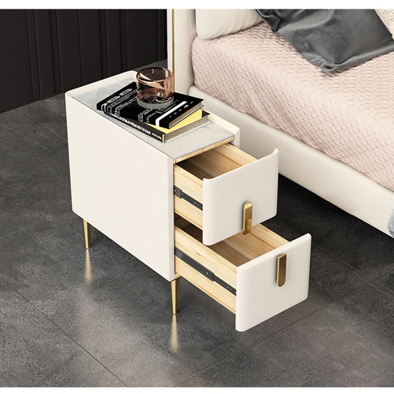 Mesita de Noche Estrecha de Ma - Solid Wood Nightstand 2 Drawers reseña y precio