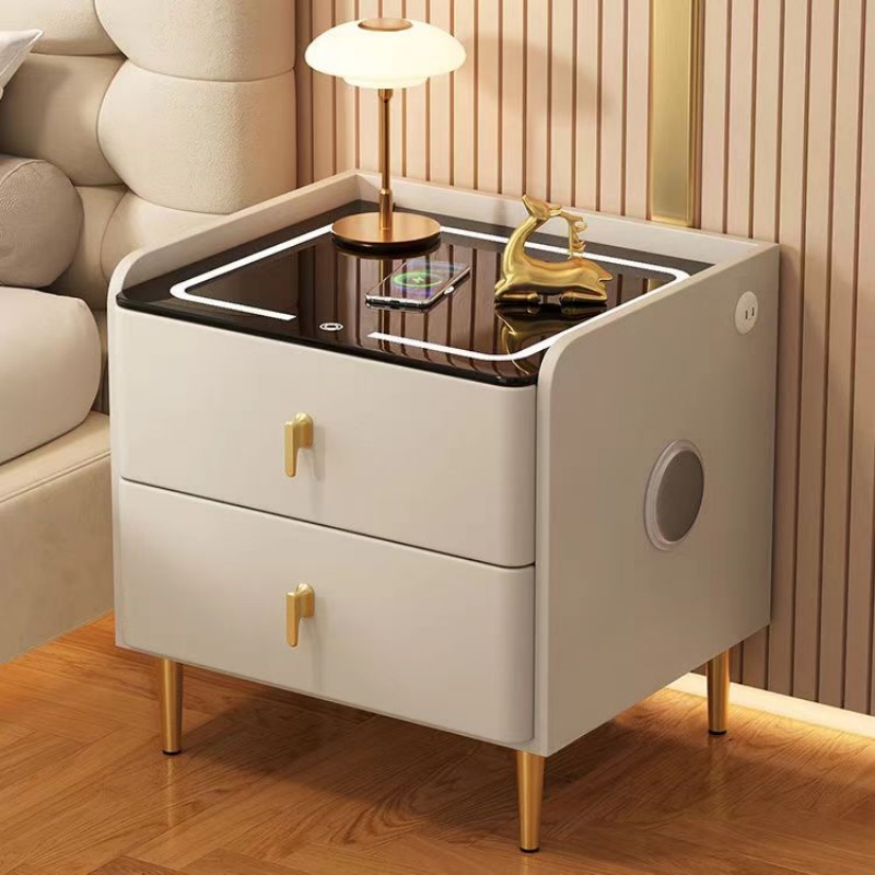 Mesita de Noche de Estilo Nórd - Solid Wood Nightstand 2 Drawers reseña y precio