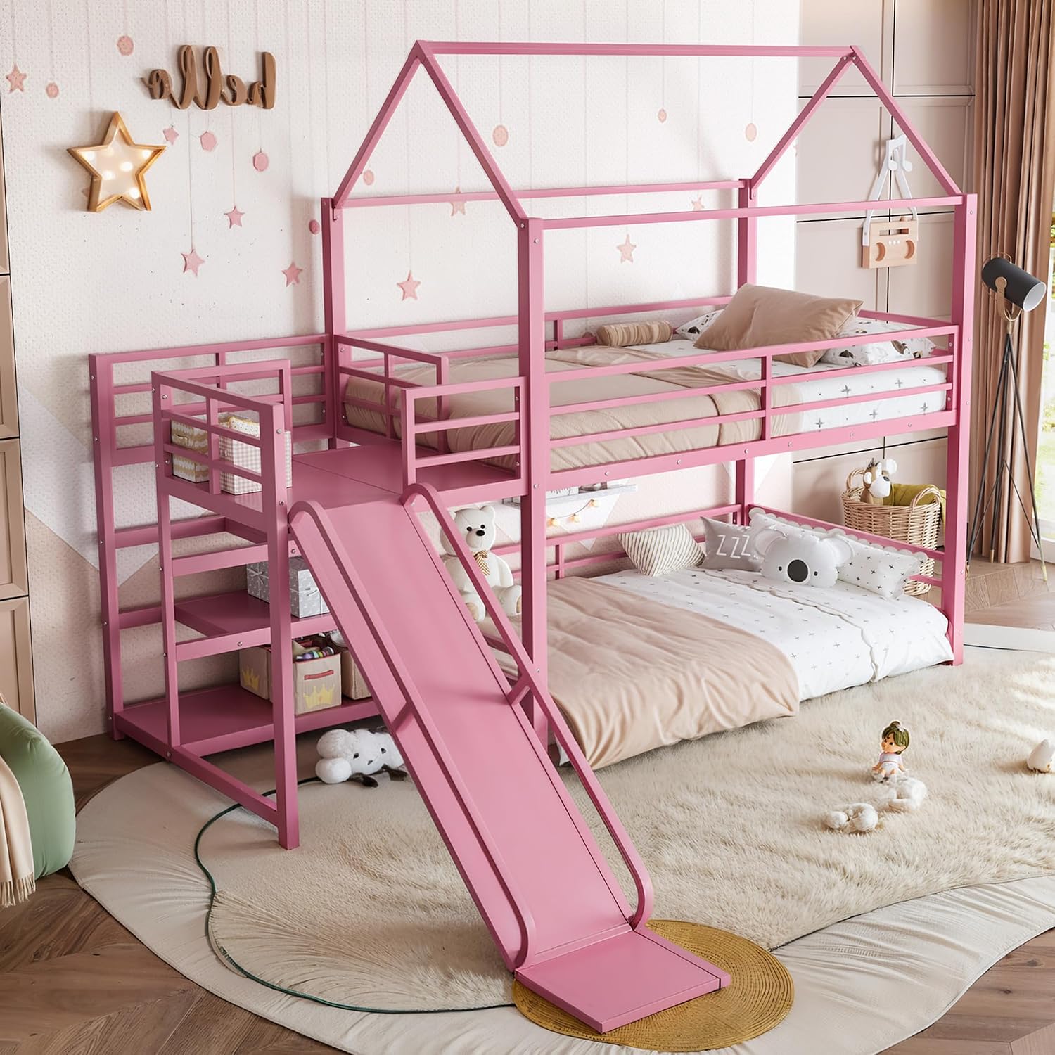 Cama doble con escalera y tobo - Bunk Bed With Stairs And Slide reseña y precio