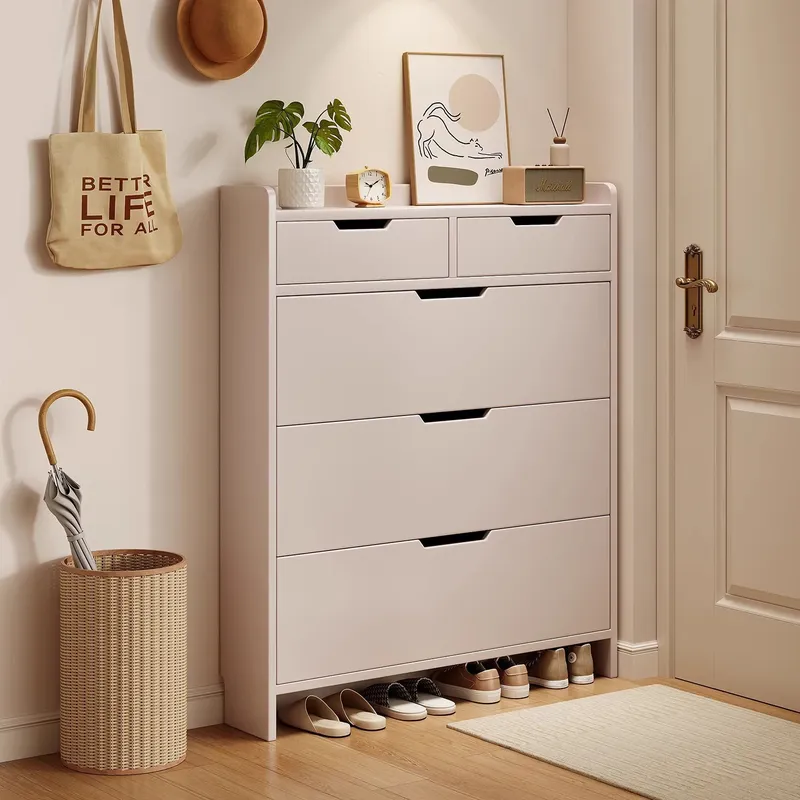 Zapatero de Madera Maciza de 1 - Shoe Rack Cabinet Narrow Entryway reseña y precio