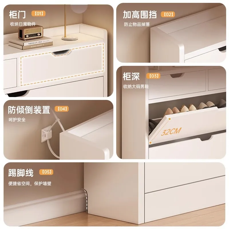 Zapatero de Madera Maciza de 1 - Shoe Rack Cabinet Narrow Entryway reseña y precio