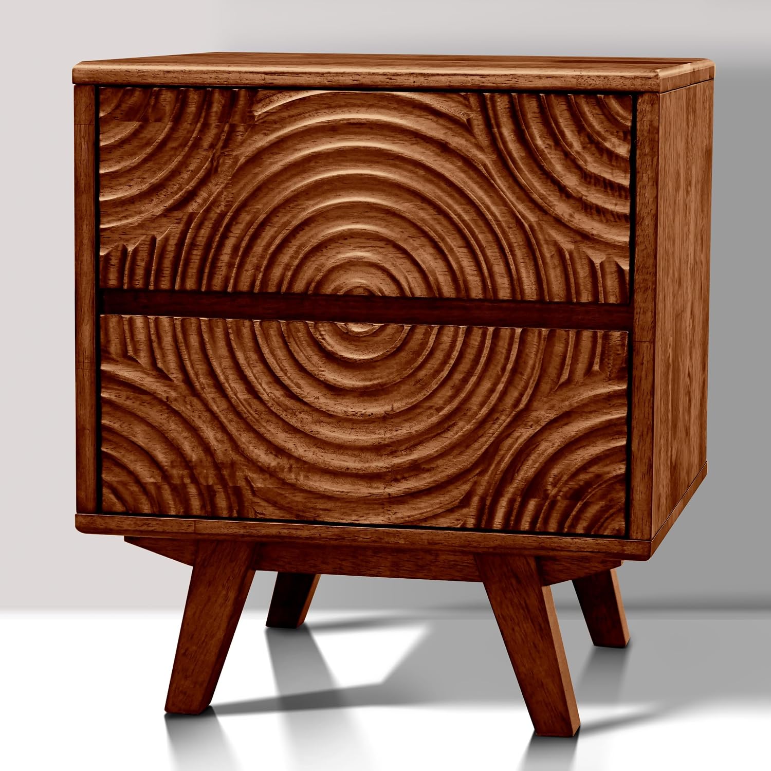 Mesa de Noche de Madera Maciza - Solid Wood Nightstand 2 Drawers reseña y precio