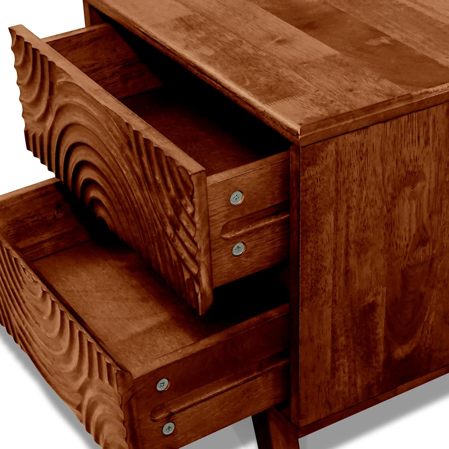 Mesa de Noche de Madera Maciza - Solid Wood Nightstand 2 Drawers reseña y precio