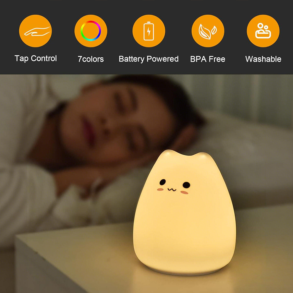 Linda Lámpara Nocturna de Gato - Floating Nightstand With Led Light reseña y precio