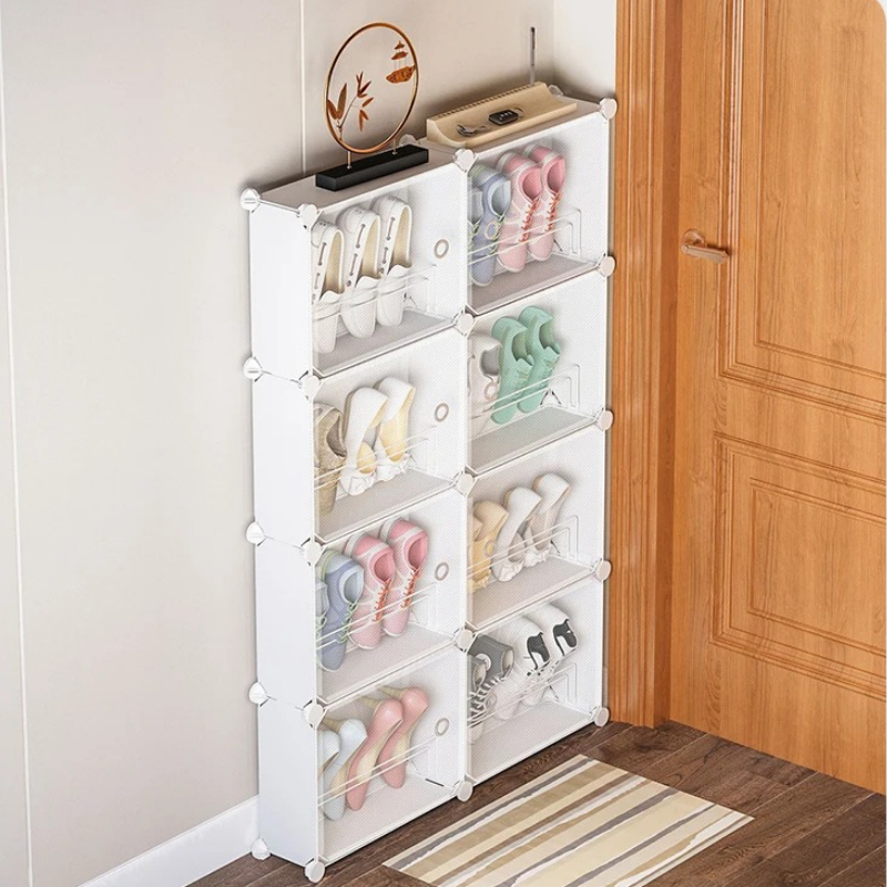 ‌ Zapatero sin taladro sobre l - Shoe Rack Cabinet Narrow Entryway reseña y precio