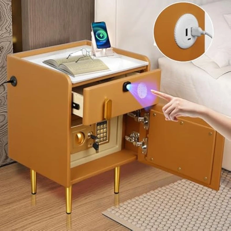 Mesita de Noche Inteligente co - Solid Wood Nightstand 2 Drawers reseña y precio