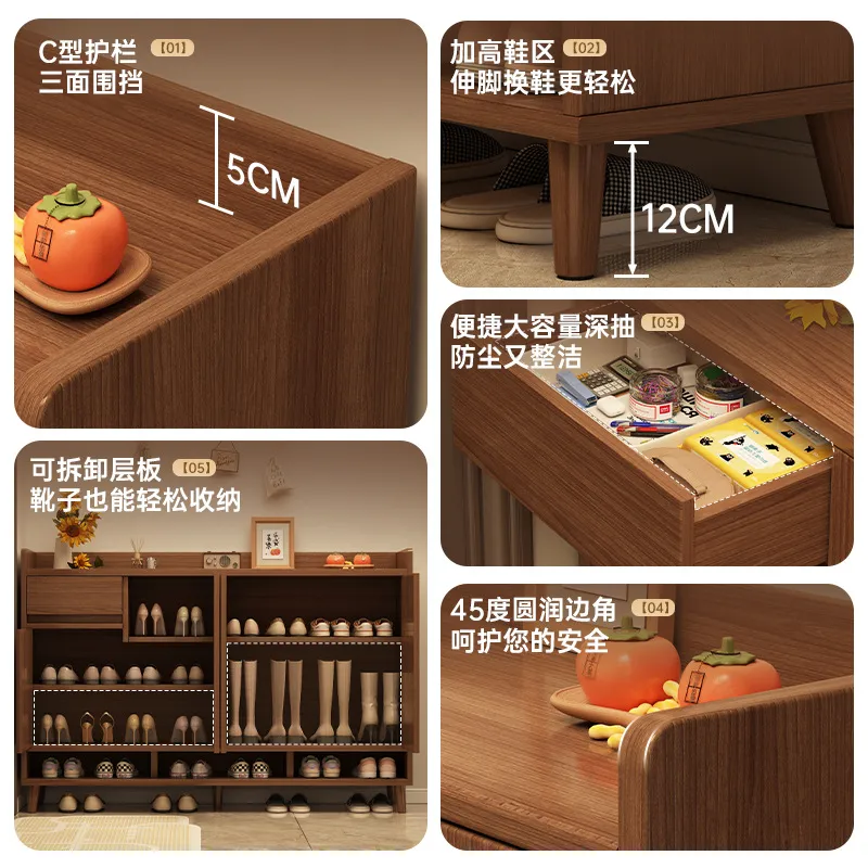 Mueble zapatero de madera maci - Shoe Rack Cabinet Narrow Entryway reseña y precio
