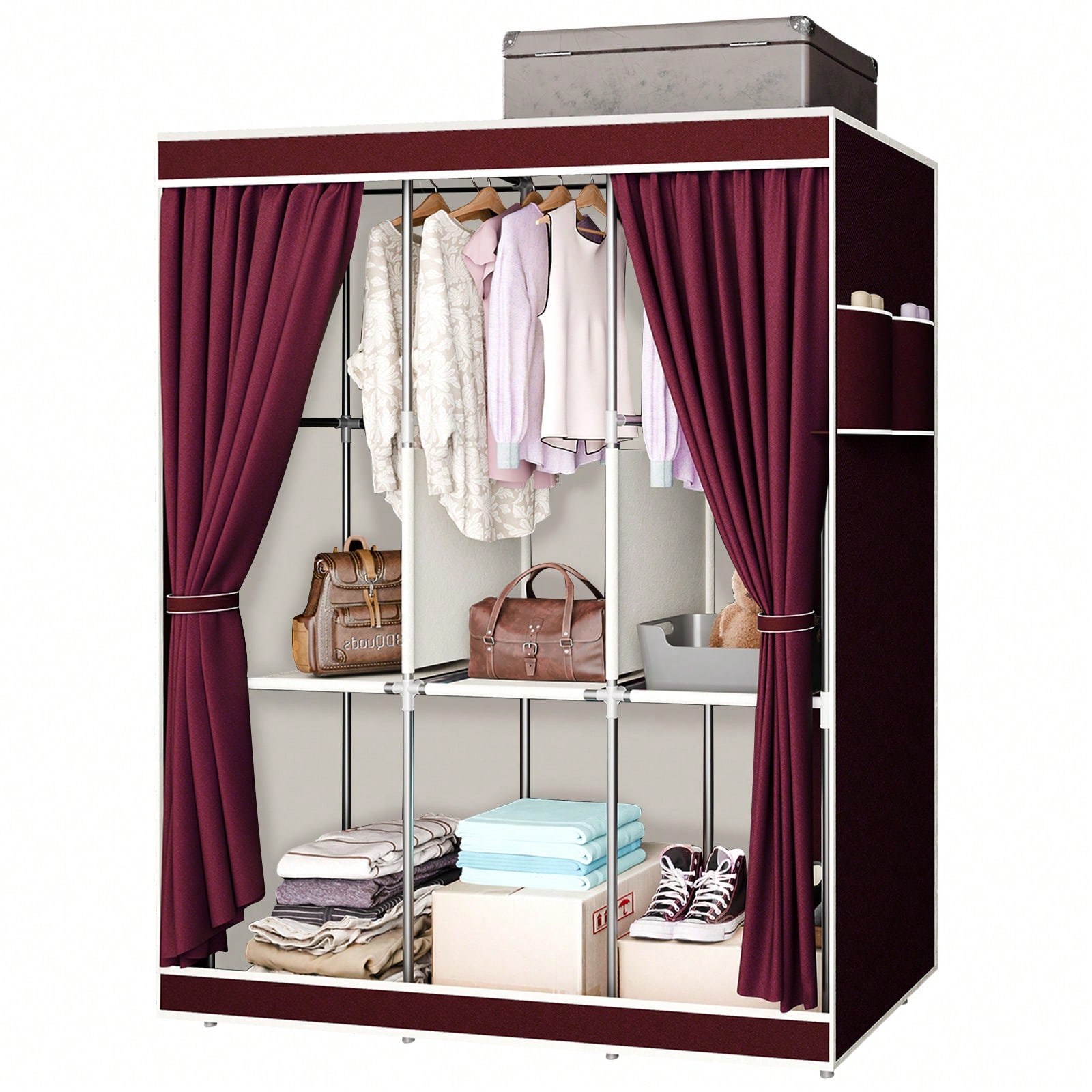 Armario portátil de 65 pulgada - Wardrobe Closet Portable Fabric Cover reseña y precio