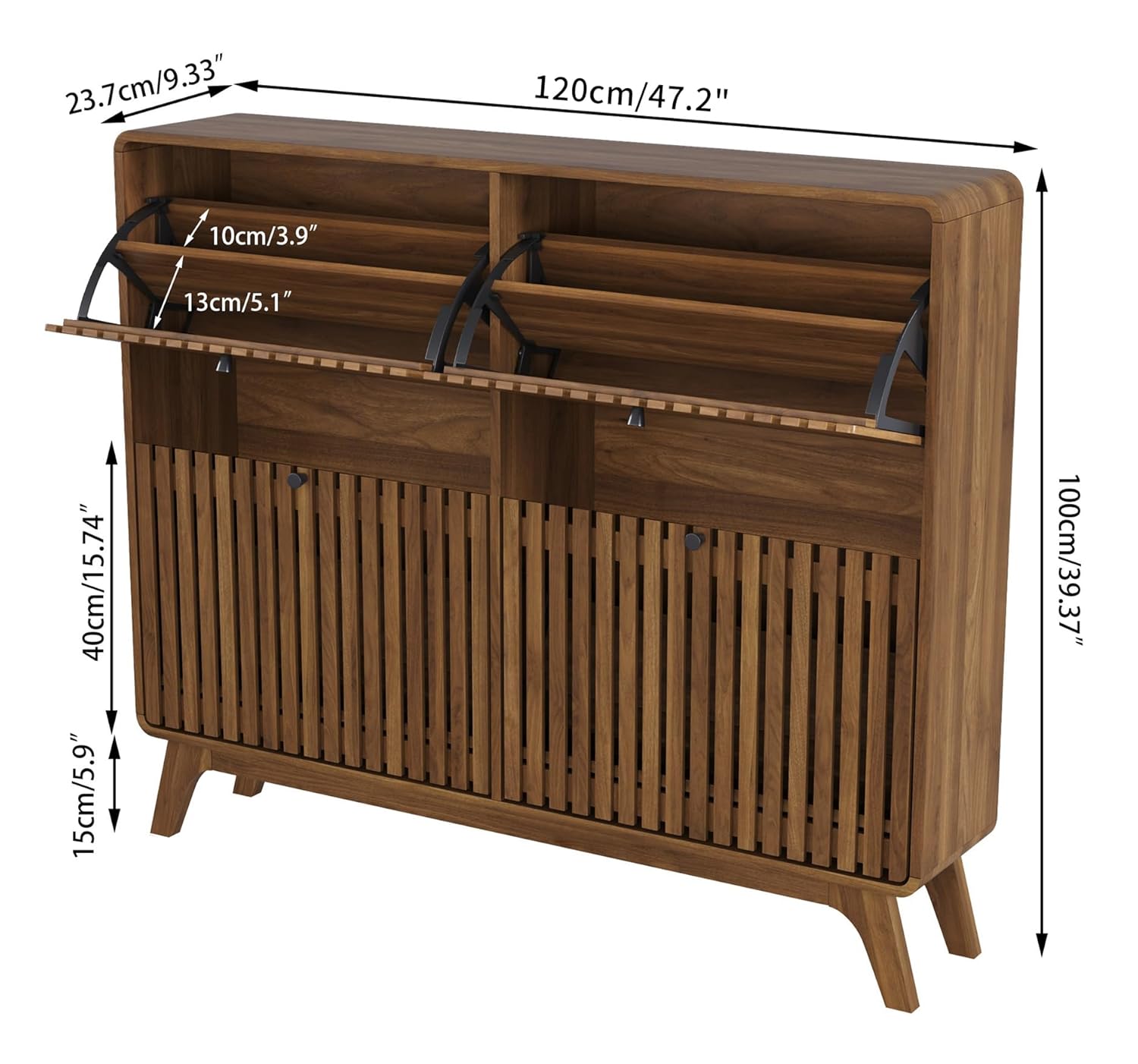 # Zapatero Grande de Bambú con - Shoe Rack Cabinet Narrow Entryway reseña y precio