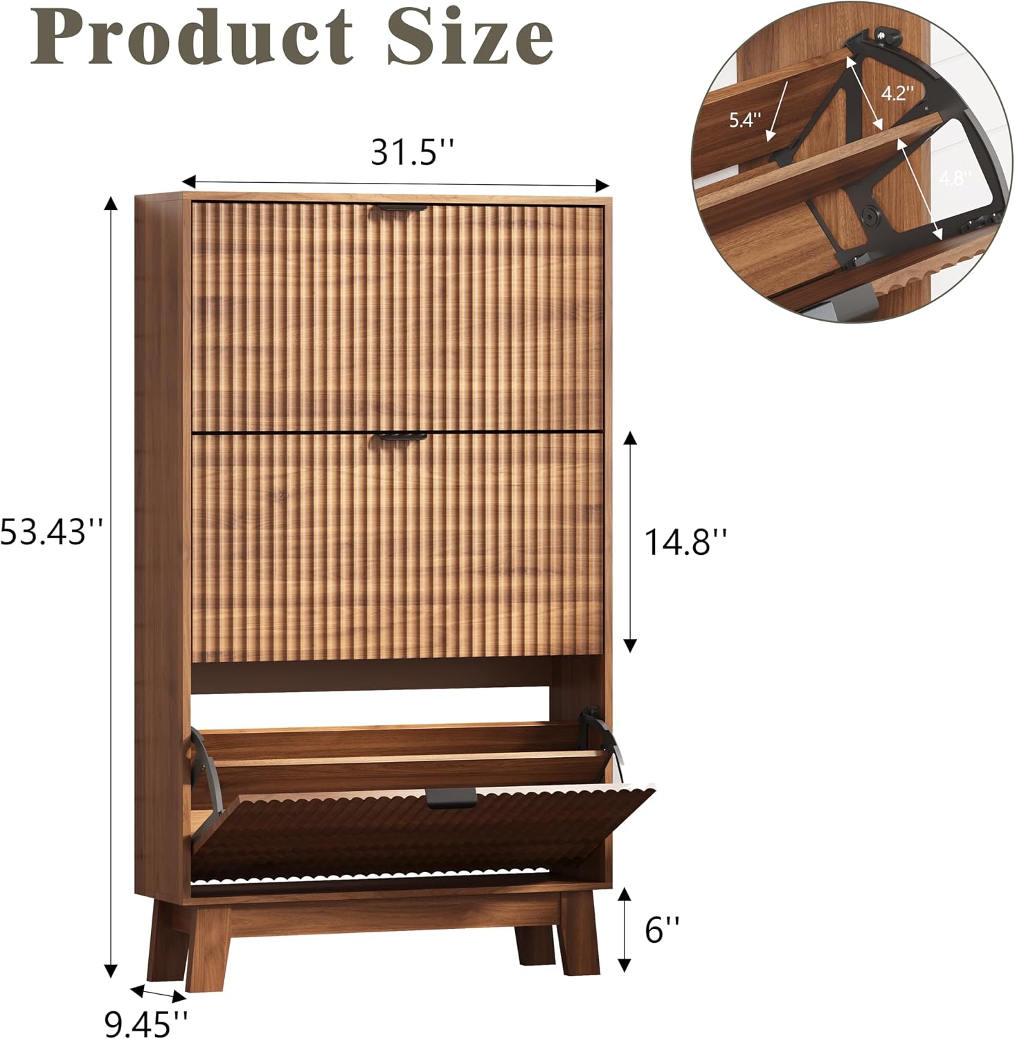 Mueble zapatero de entrada con - Shoe Rack Cabinet Narrow Entryway reseña y precio