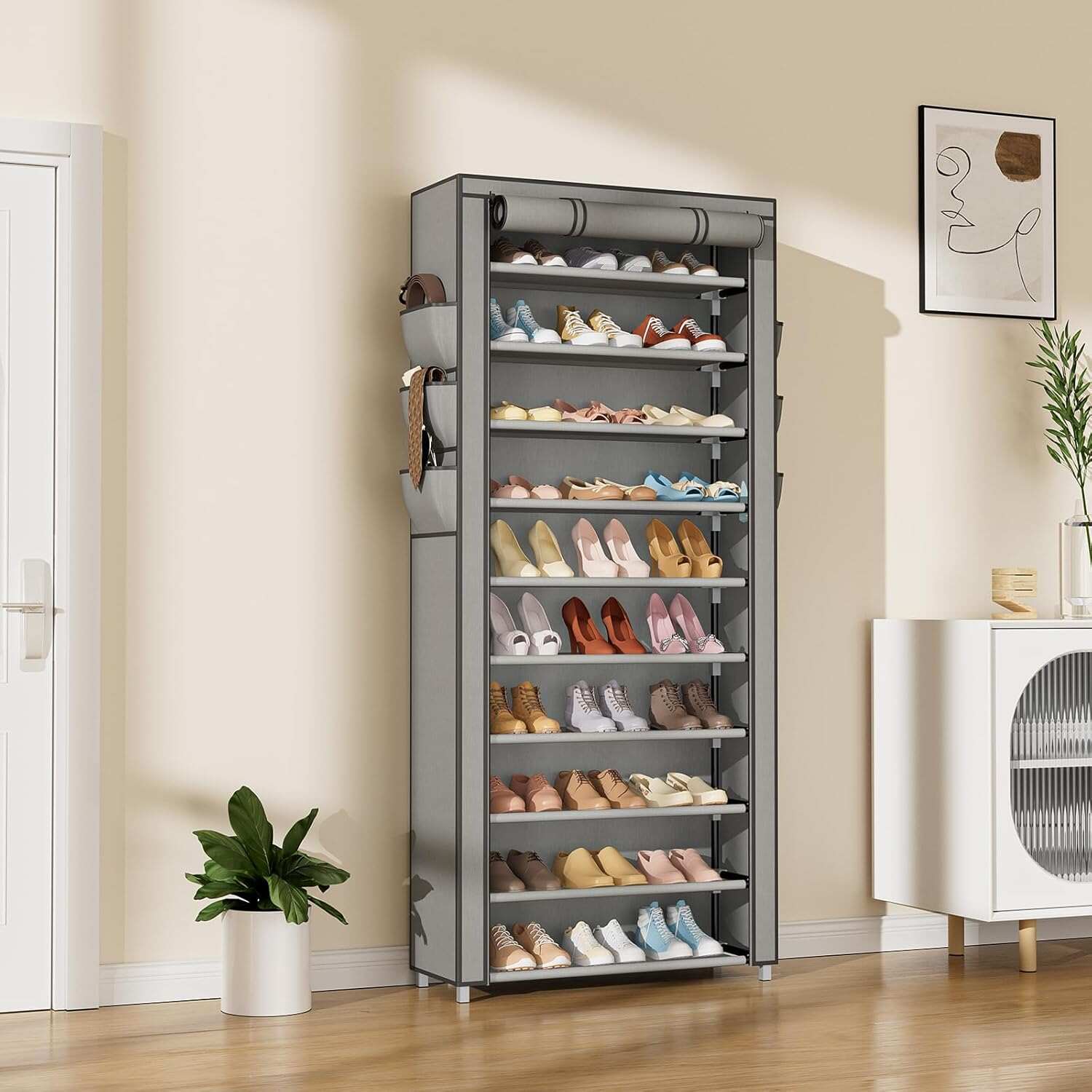 Organizador de Zapatos Vertica - Shoe Rack Cabinet Narrow Entryway reseña y precio